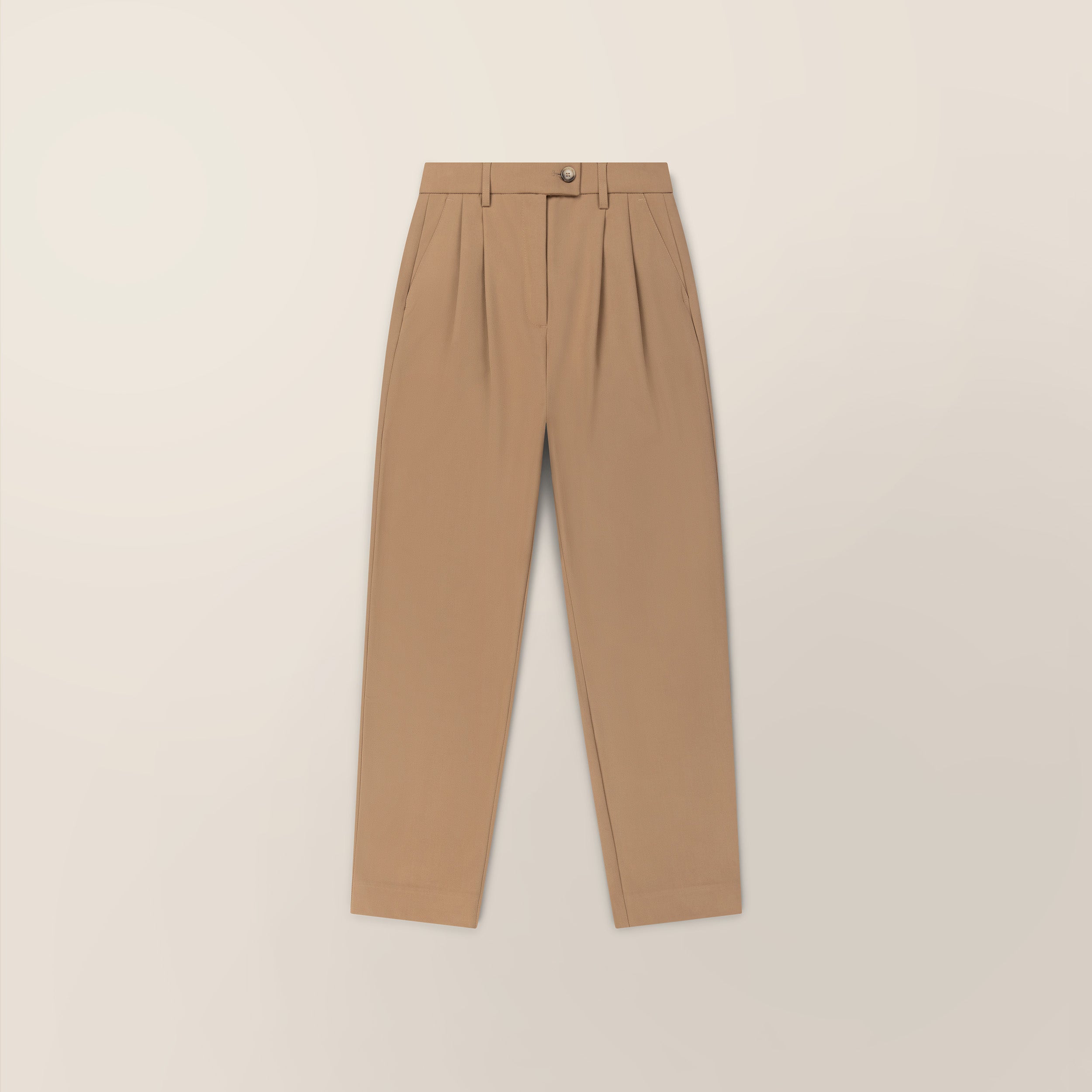 High-Waisted Tapered Trousers