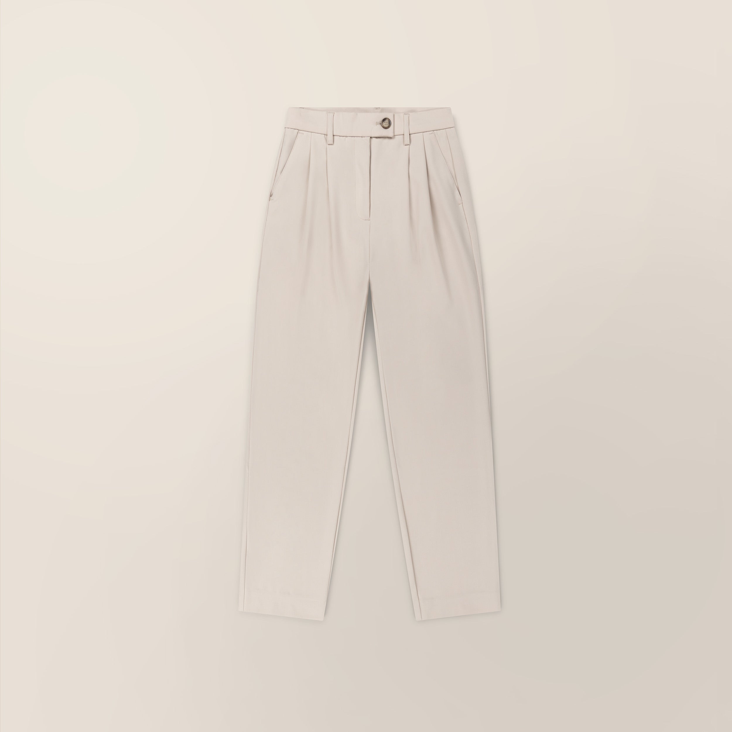 High-Waisted Tapered Trousers