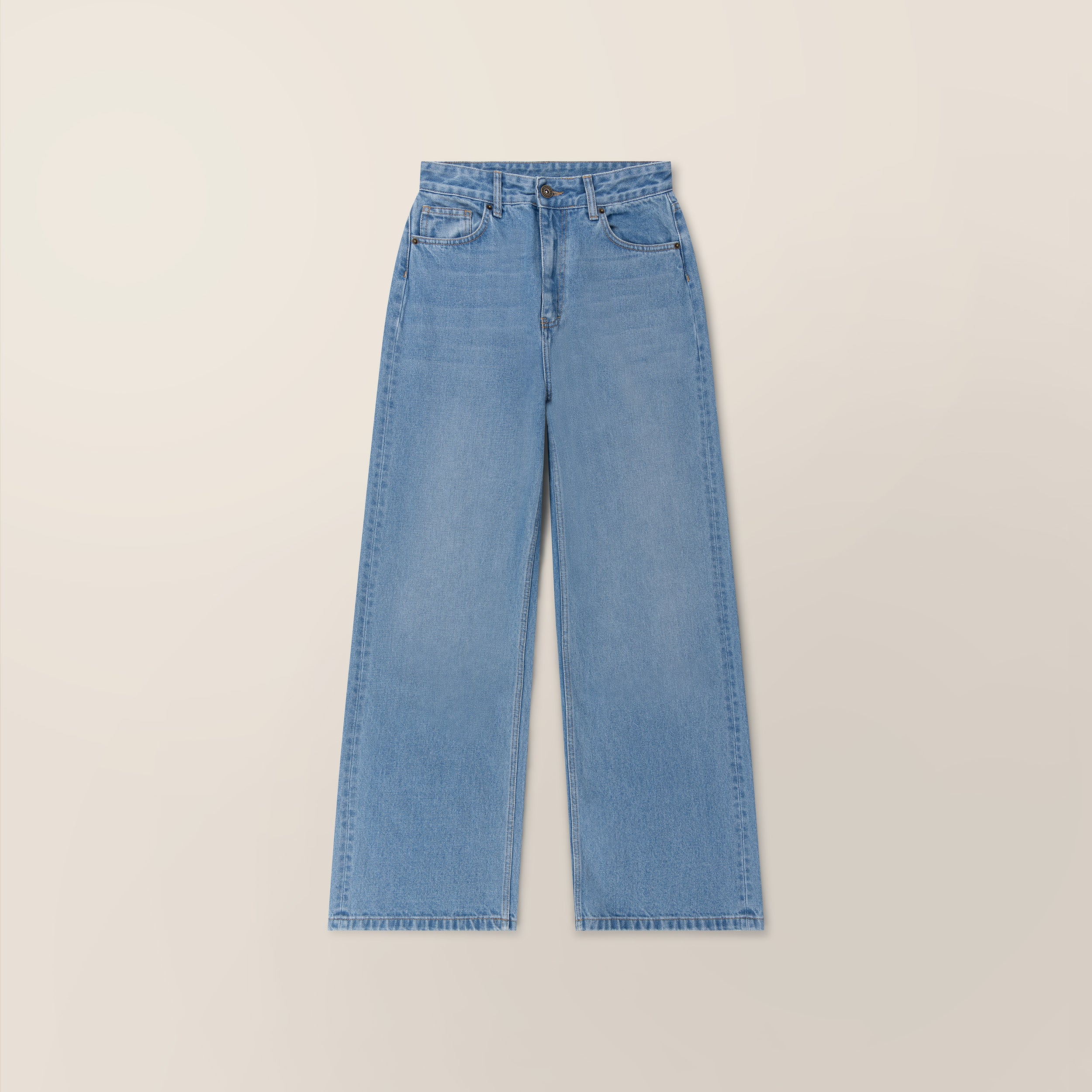 High-Waisted Wide Leg Jeans