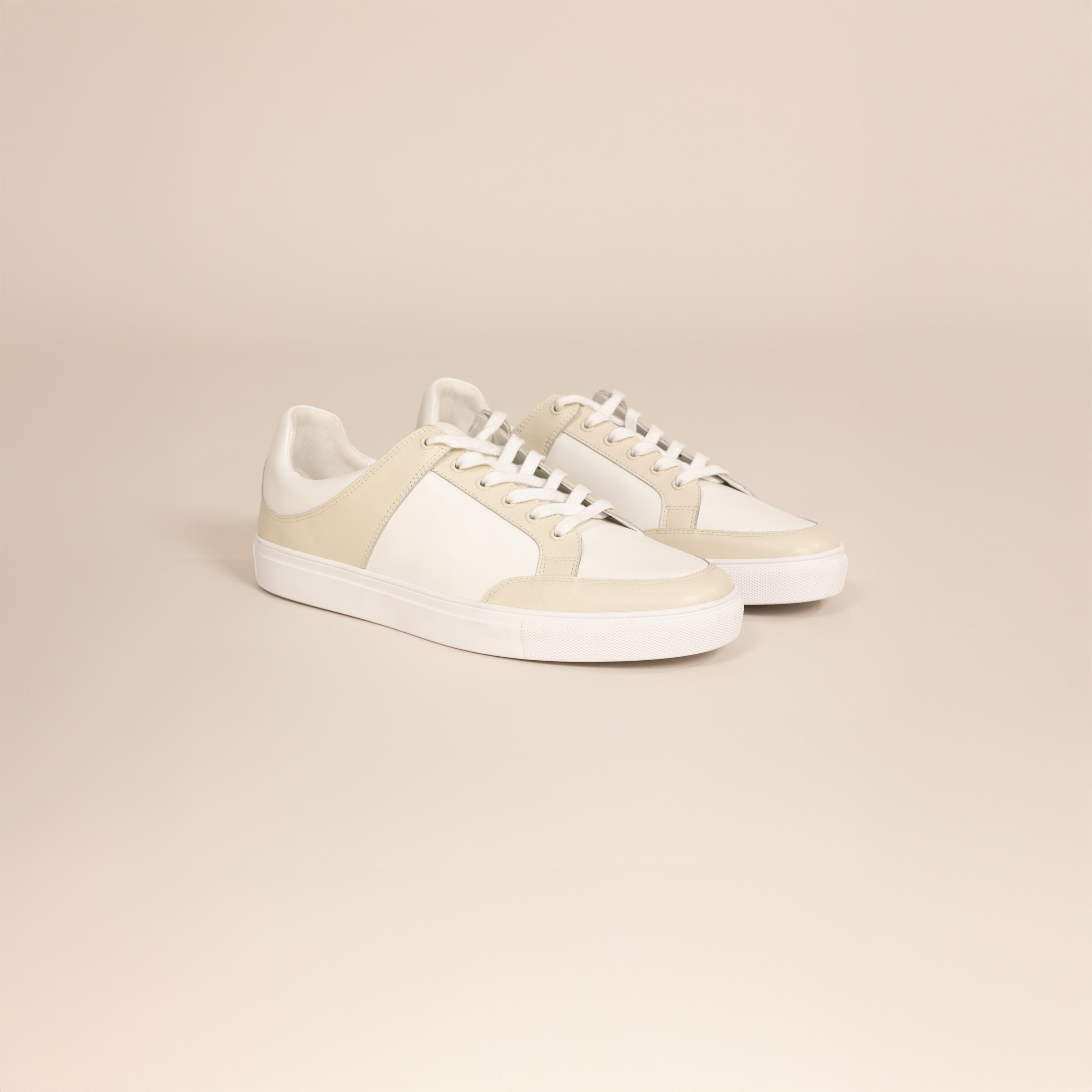 Leather Contrast Trainers –