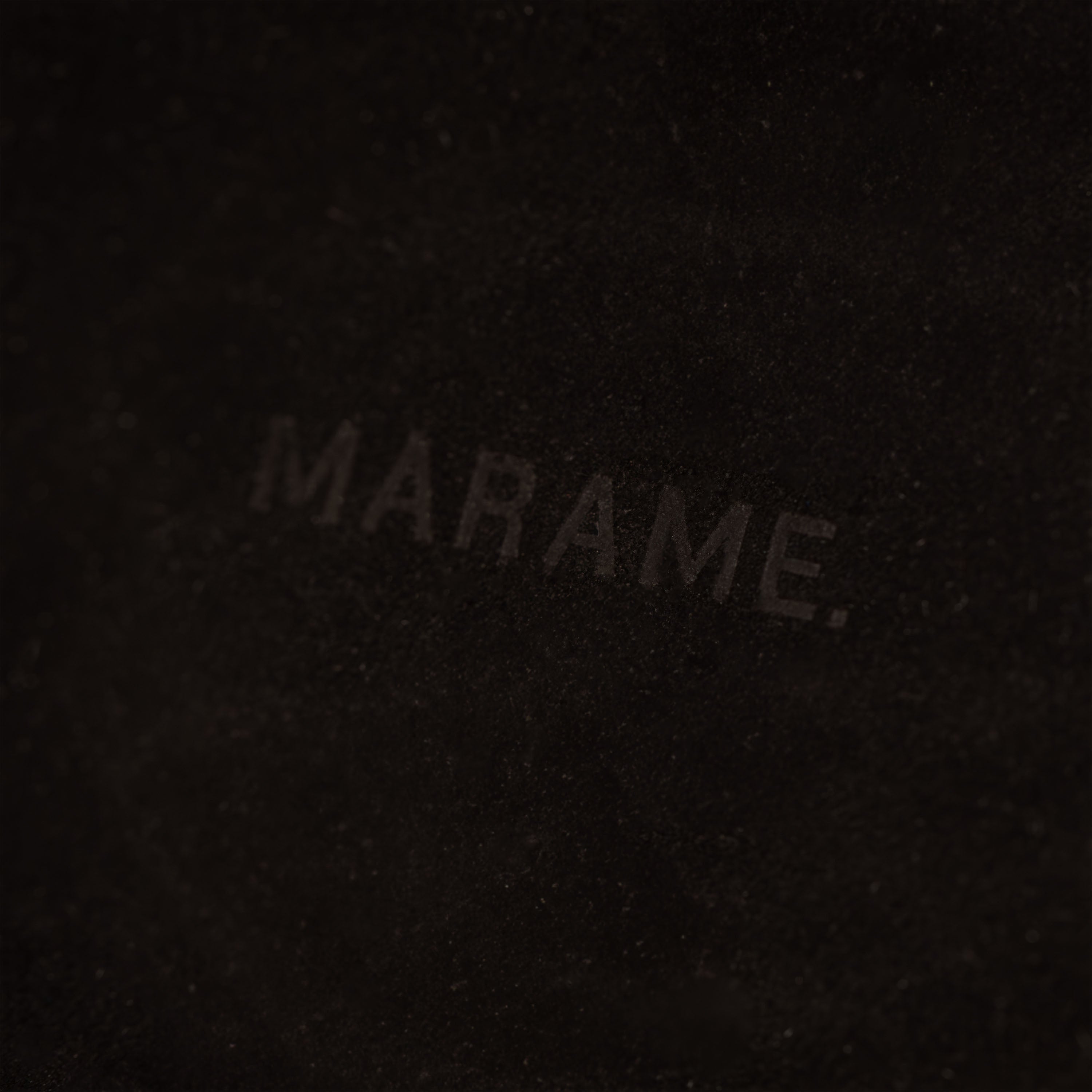 Marame Suede Sandals in Black, closeup.