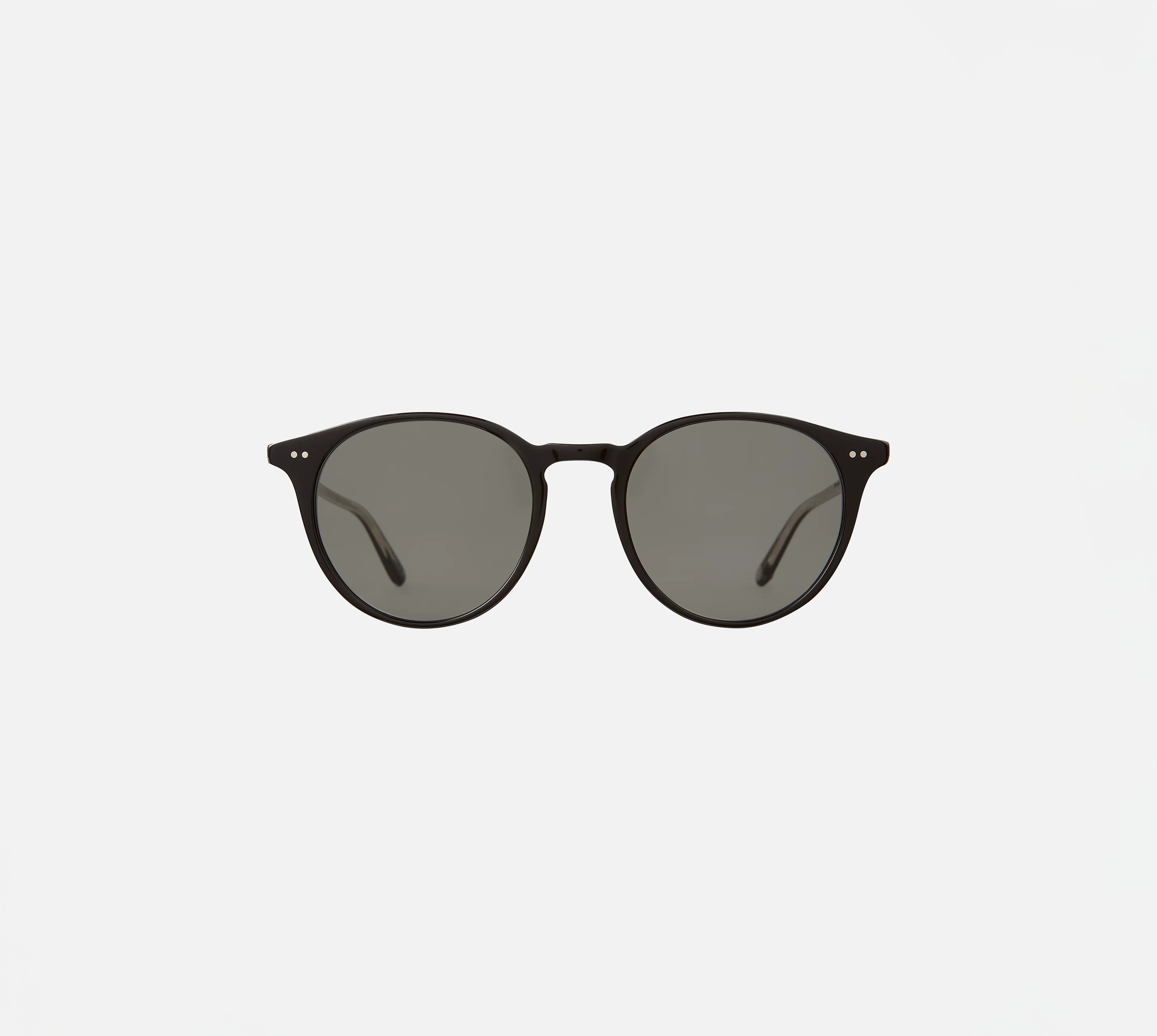 Garrett Leight Clune Sun Sunglasses in Black, front view.