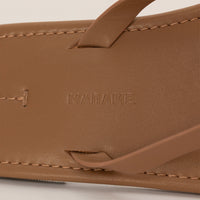Marame Leather Flip Flops in Brown, detail