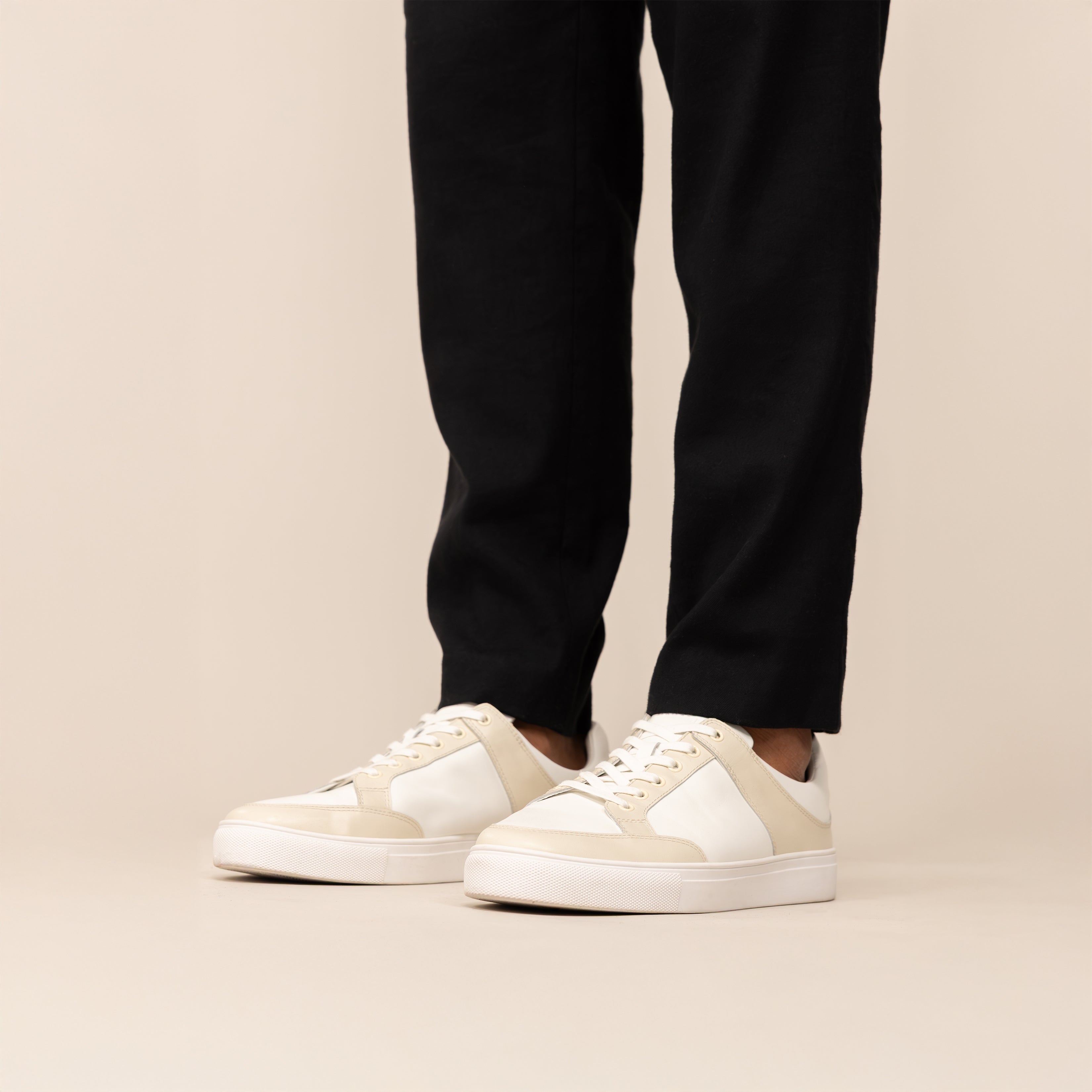 Leather Contrast Trainers