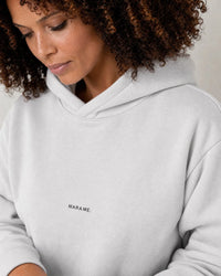 Cotton Fleece Logo Hoodie campaign 03|ash white