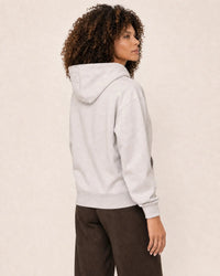 Cotton Fleece Logo Hoodie campaign 04|ash white