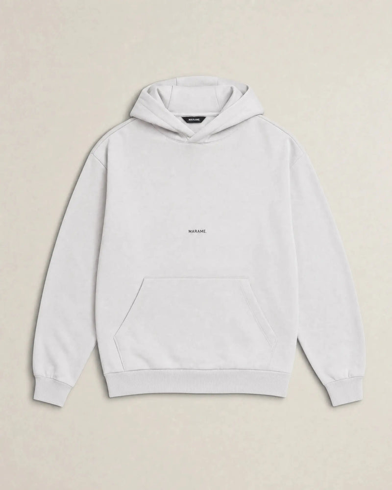 Cotton Fleece Logo Hoodie campaign 09|ash white