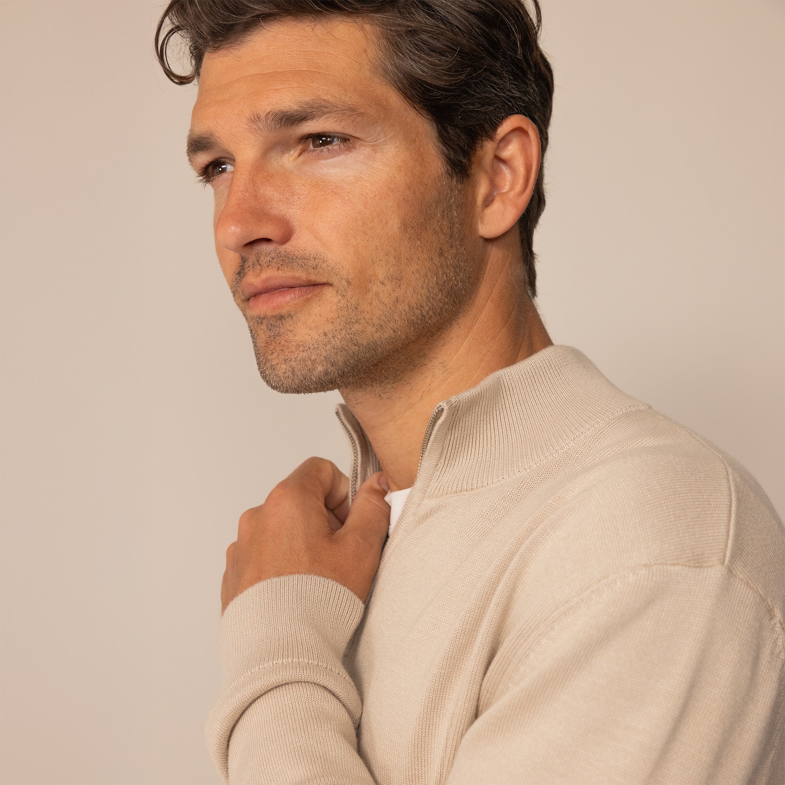 Fine Knit Half Zip Jumper