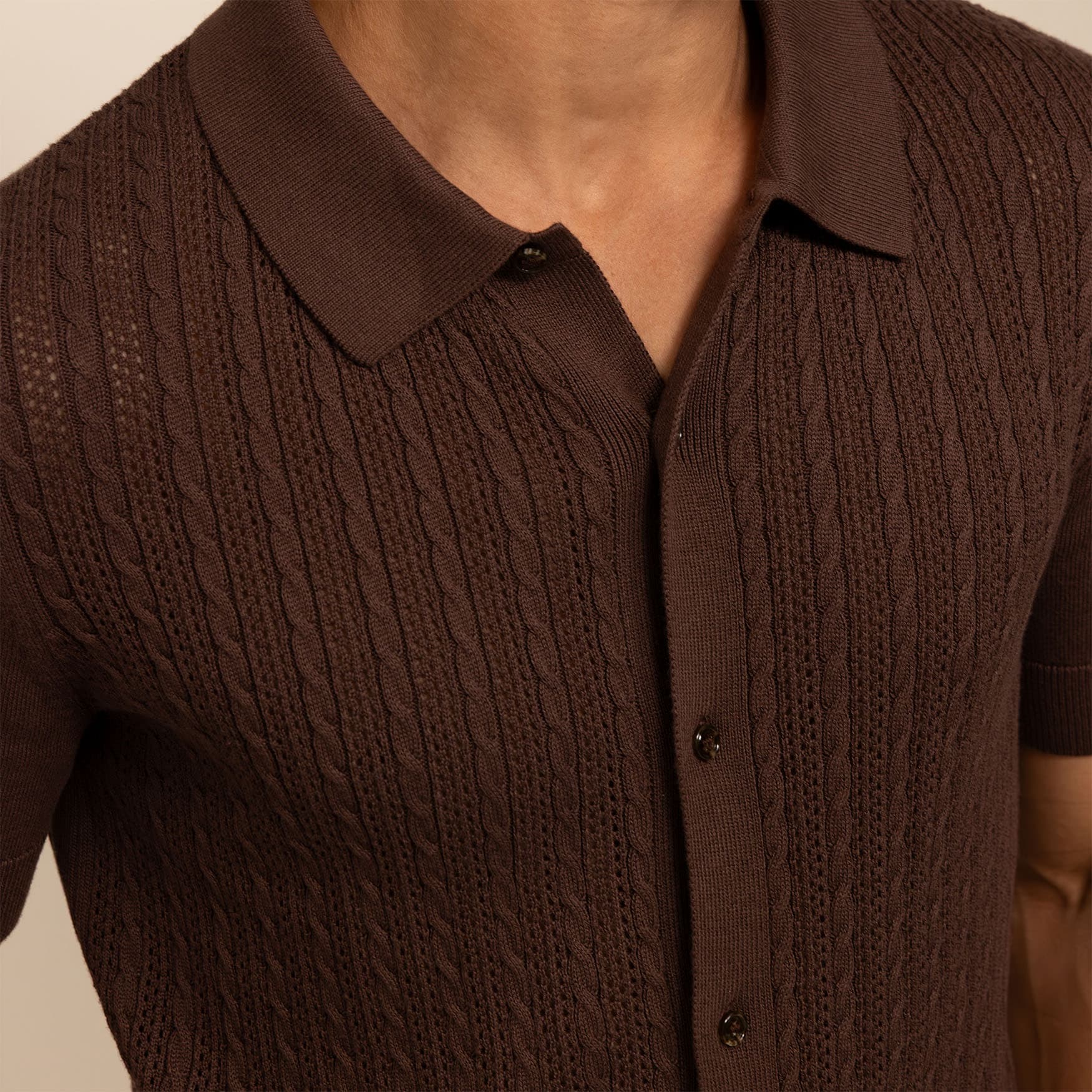 Italian Knit Cable Shirt
