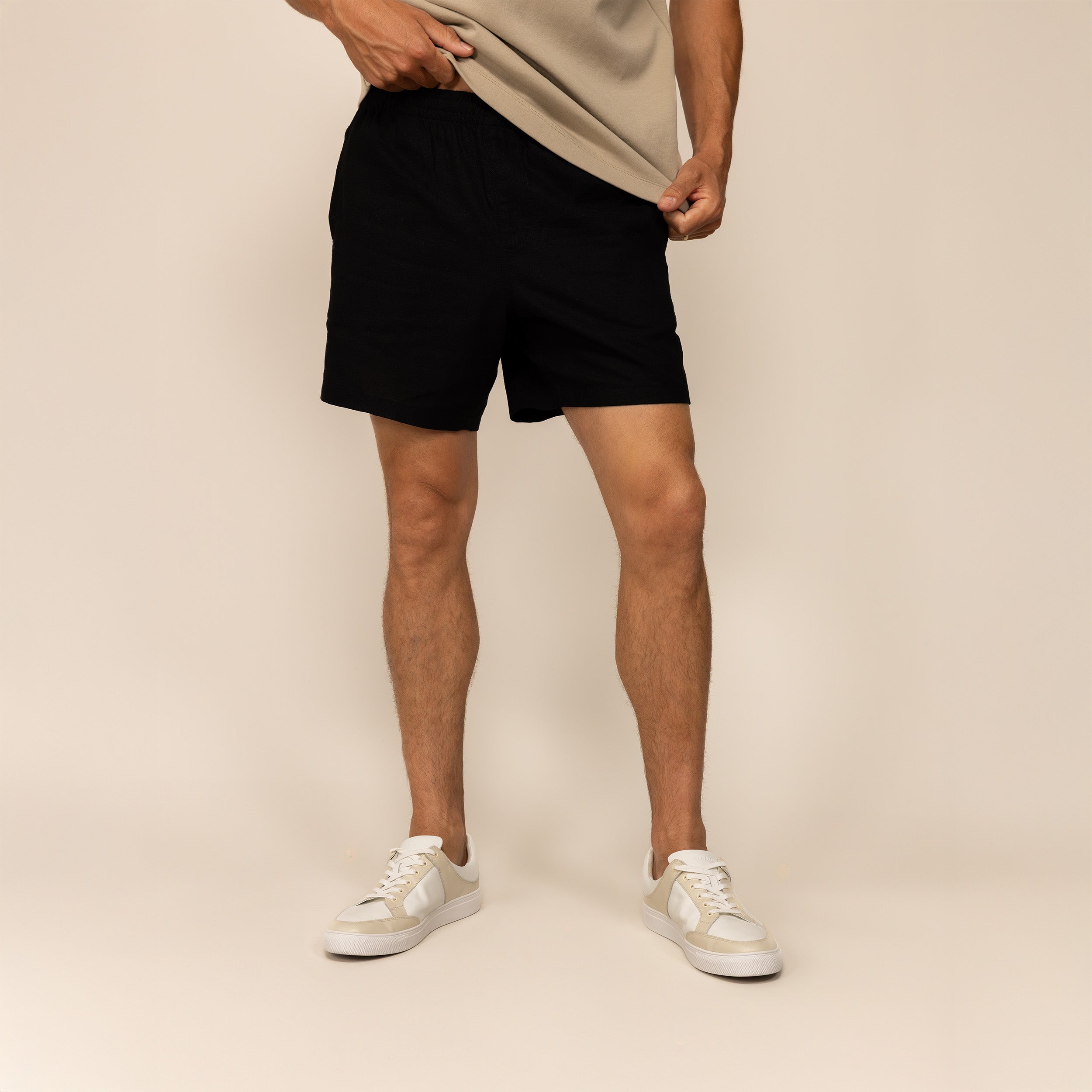 Casual Linen Blend Shorts