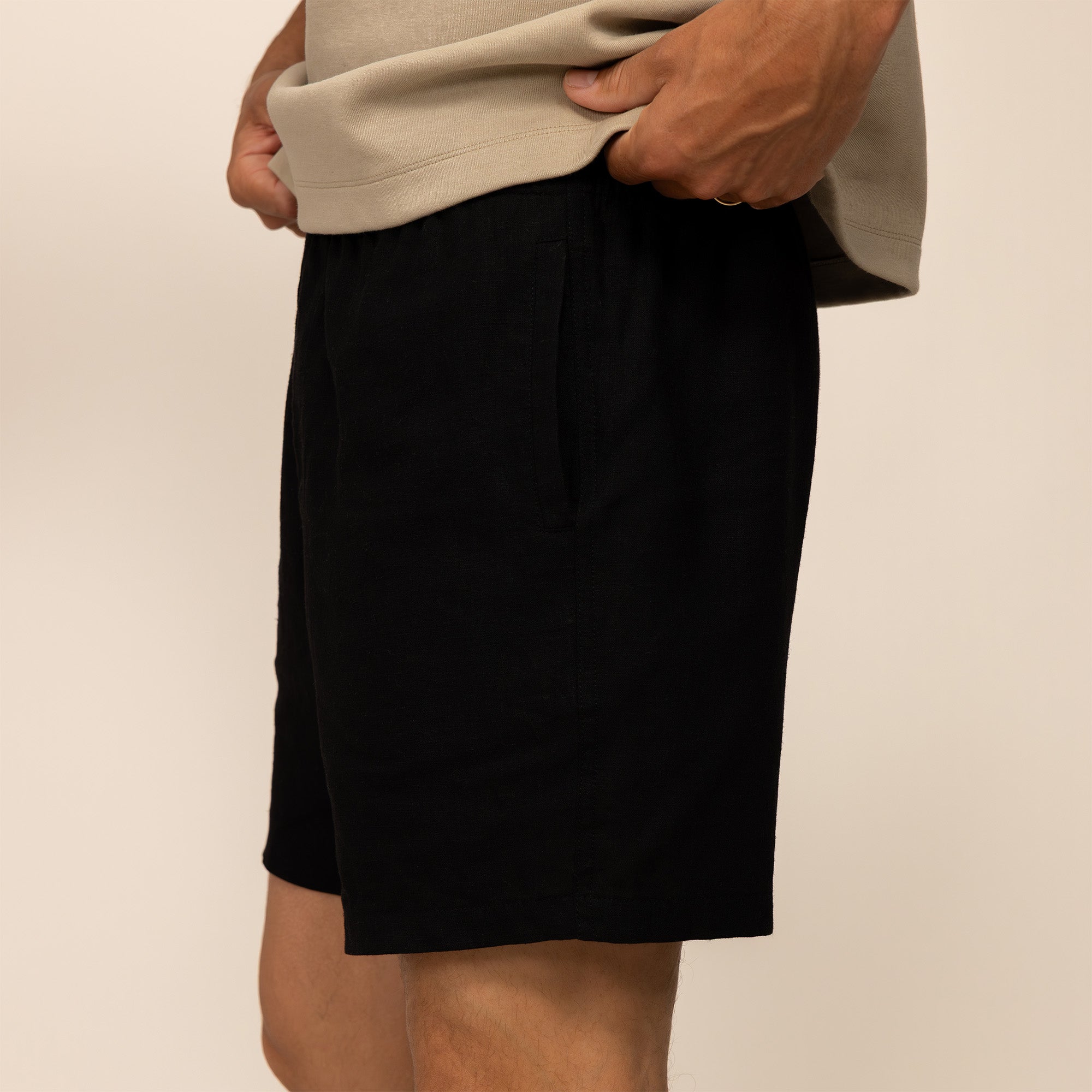 Casual Linen Blend Shorts