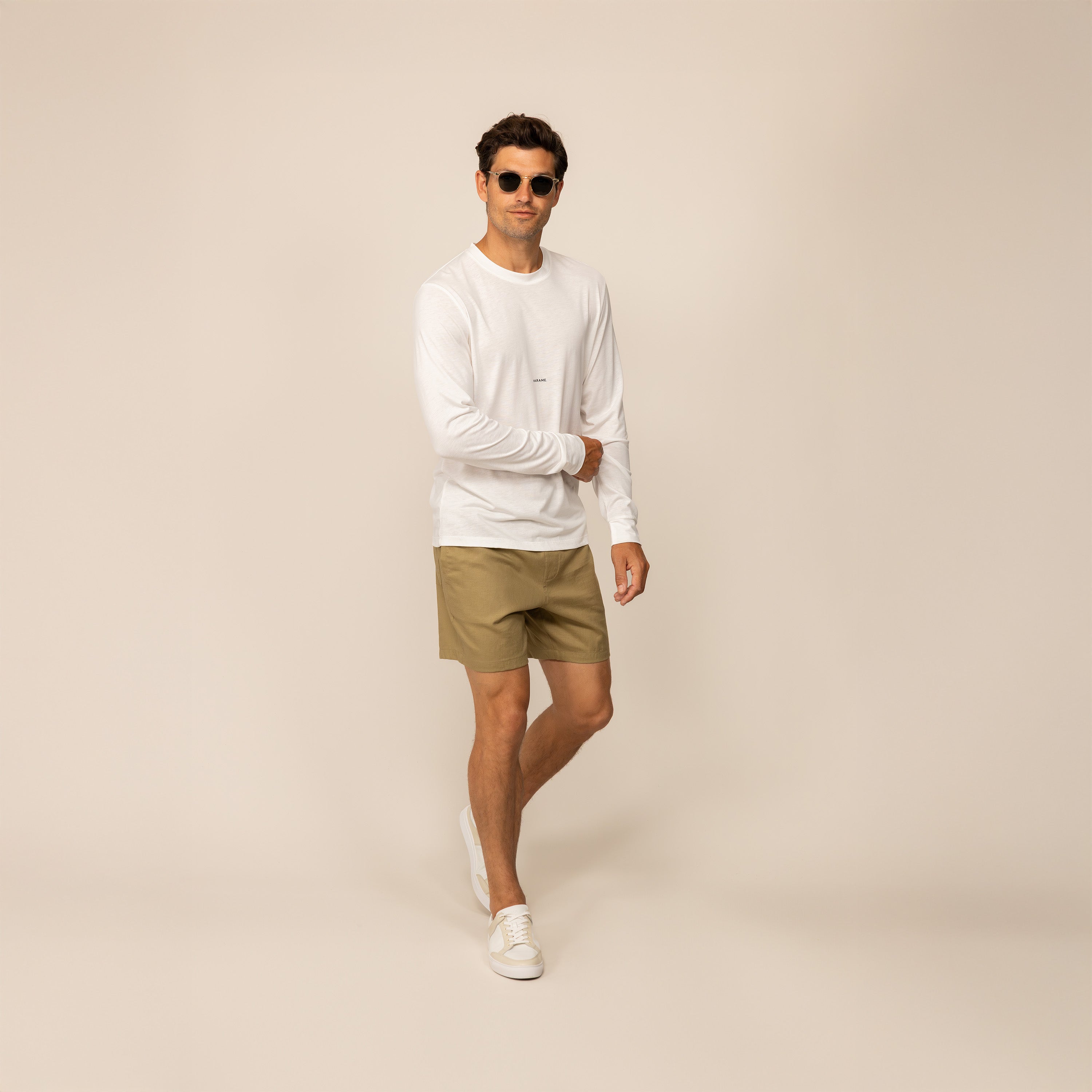Casual Linen Blend Shorts
