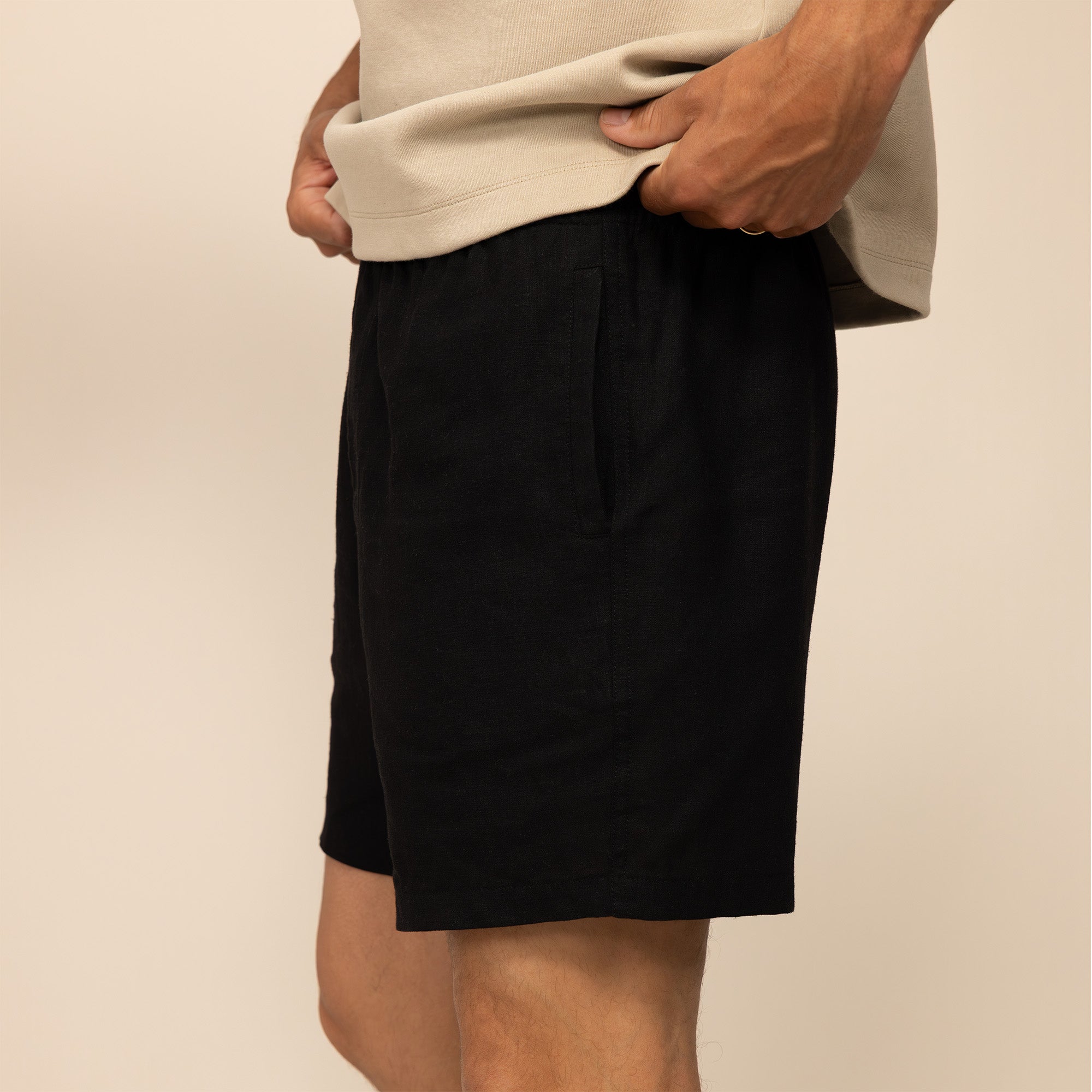 Casual Linen Blend Shorts