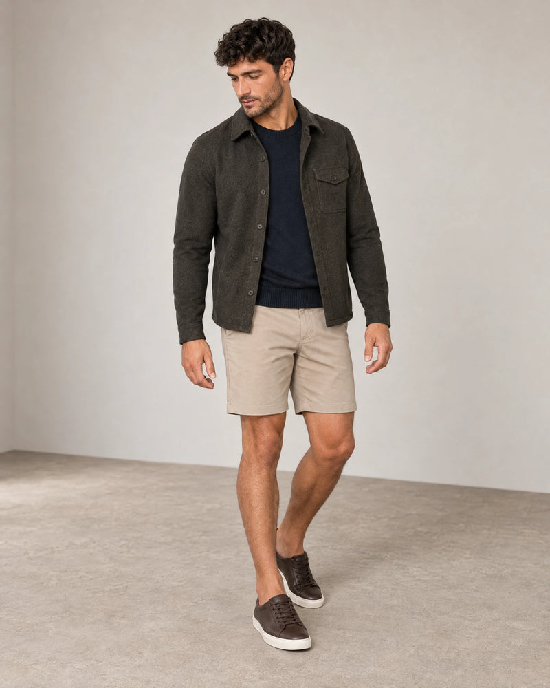 Classic Chino Shorts campaign 06|almond taupe