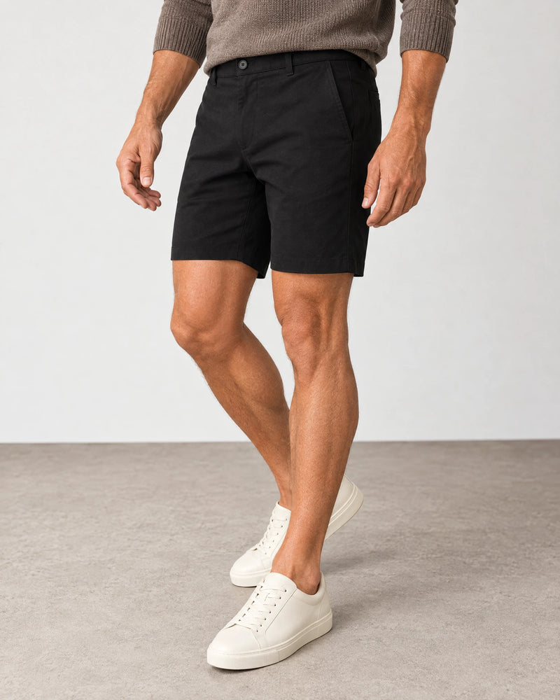 Classic Chino Shorts campaign 05|black