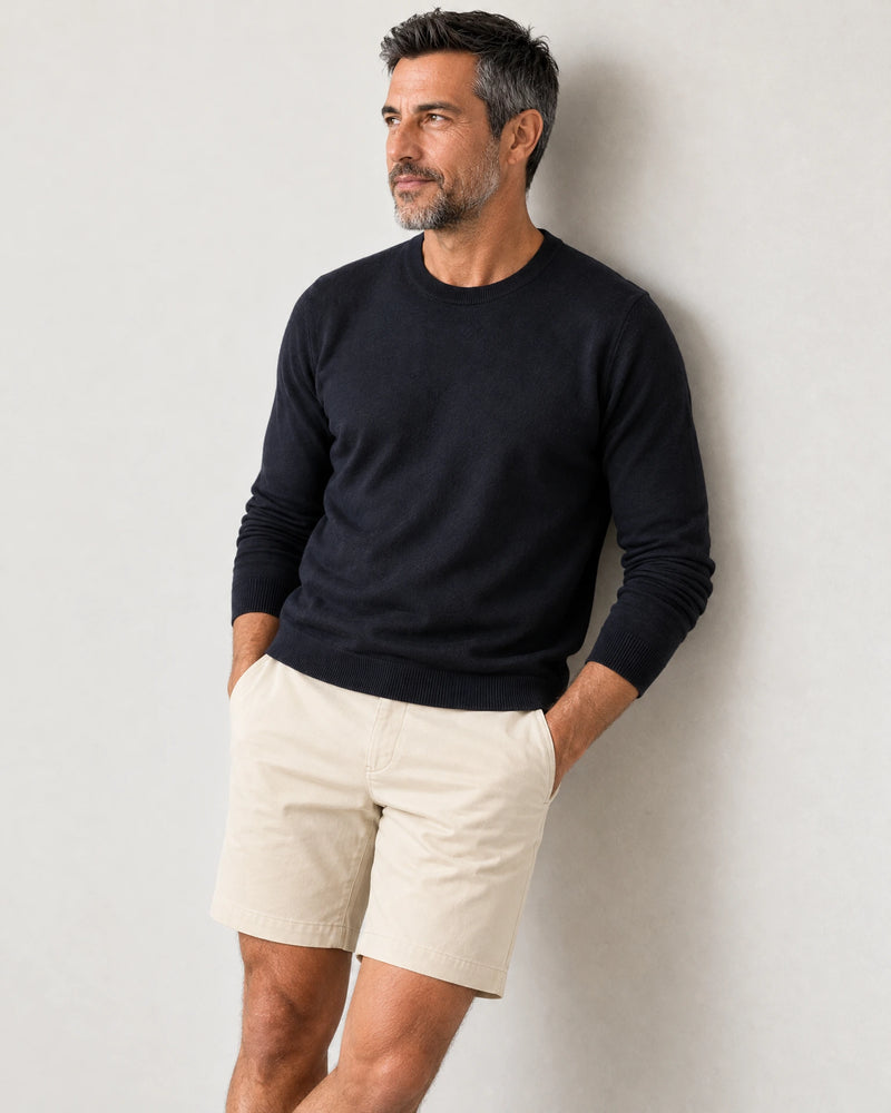 Classic Chino Shorts campaign 07|ivory stone