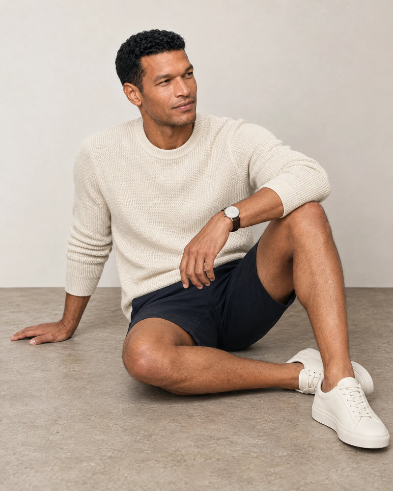 Classic Chino Shorts campaign 07|navy