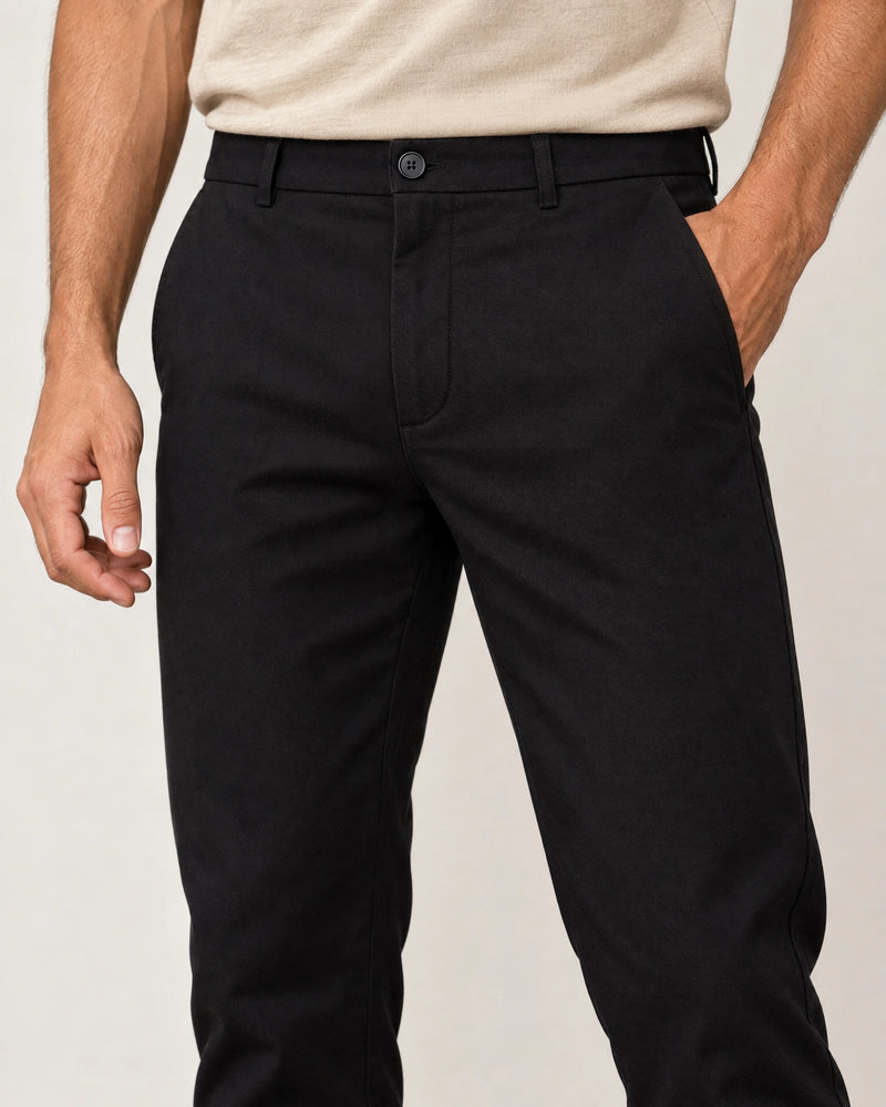 Classic Tapered Chinos campaign 03|black