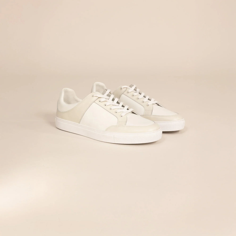 Leather Contrast Trainers