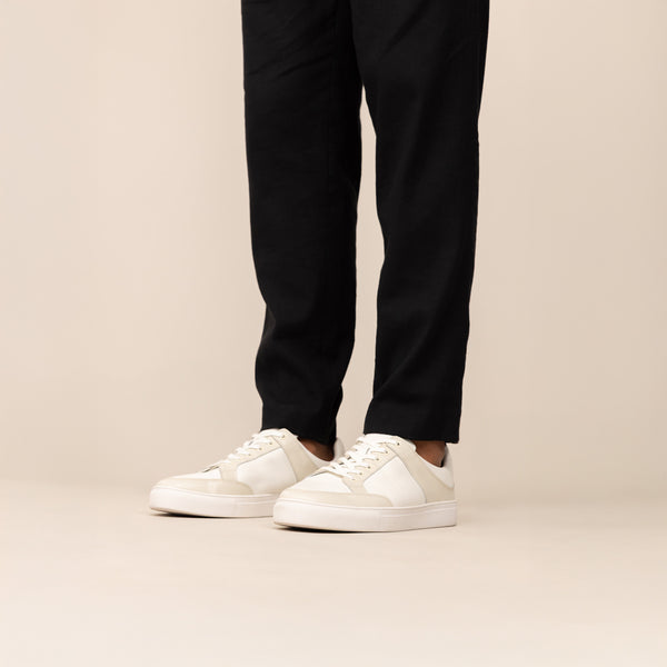 Leather Contrast Trainers