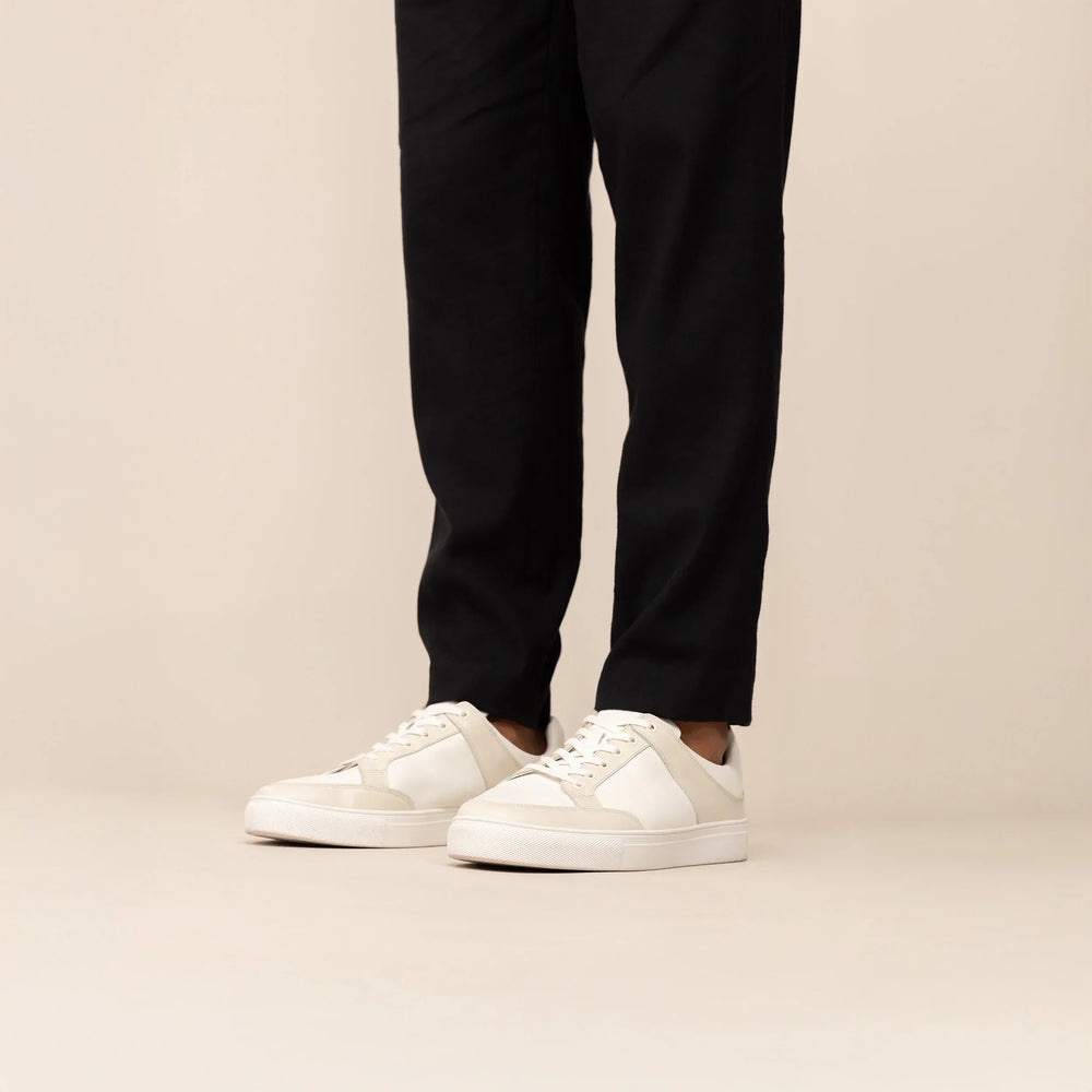 Leather Contrast Trainers