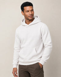 Cotton Fleece Hoodie campaign 05|ash white