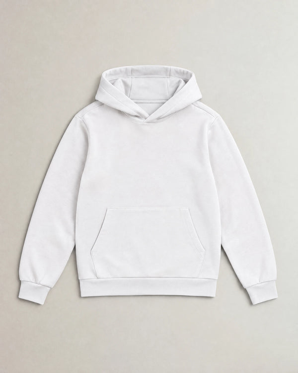 Cotton Fleece Hoodie campaign 09|ash white