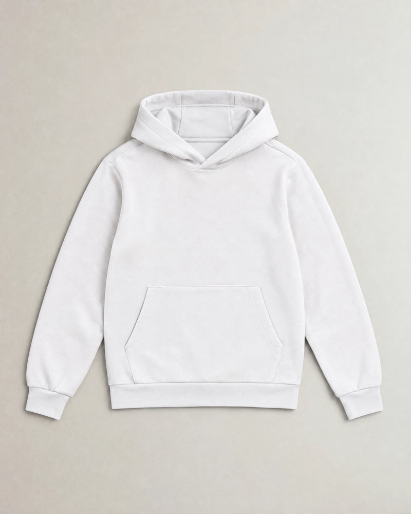 Cotton Fleece Hoodie campaign 09|ash white