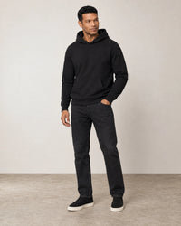Cotton Fleece Hoodie campaign 02|black