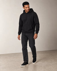 Cotton Fleece Hoodie campaign 06|black