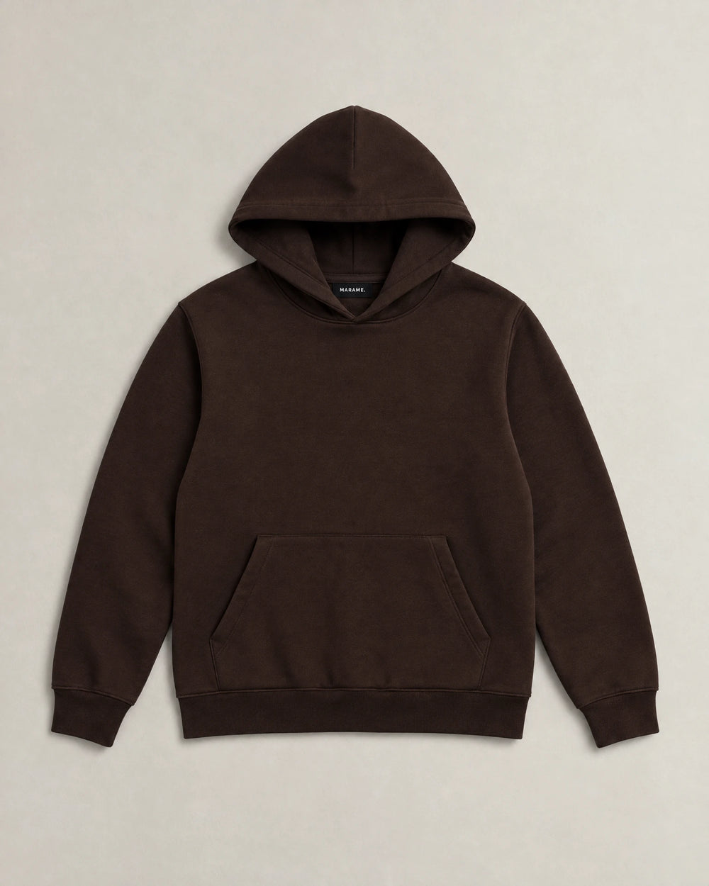 Cotton Fleece Hoodie campaign 09|smoked brown