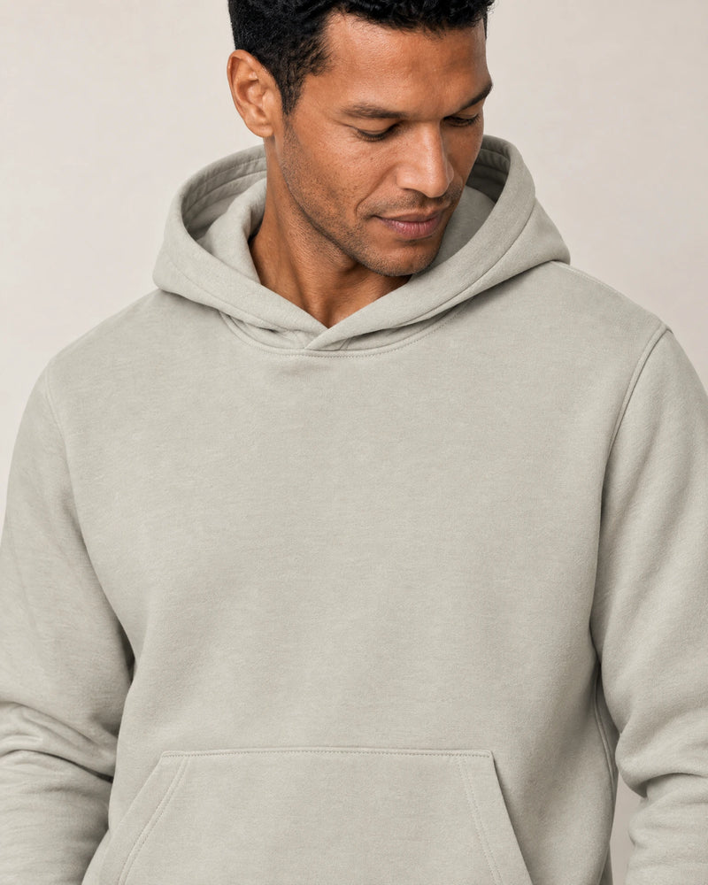 Cotton Fleece Hoodie campaign 03|wolf green