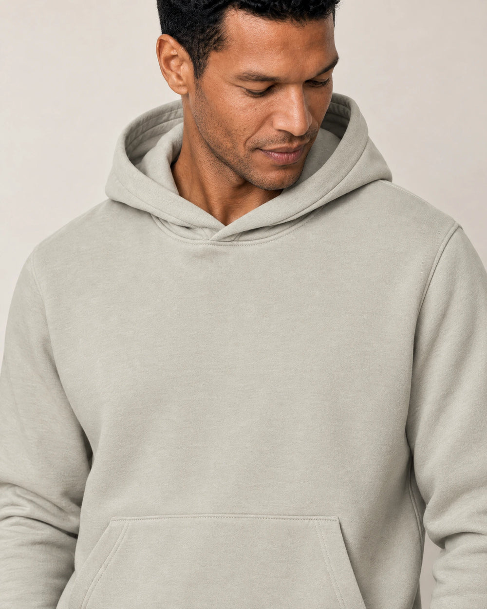 Cotton Fleece Hoodie campaign 03|wolf green
