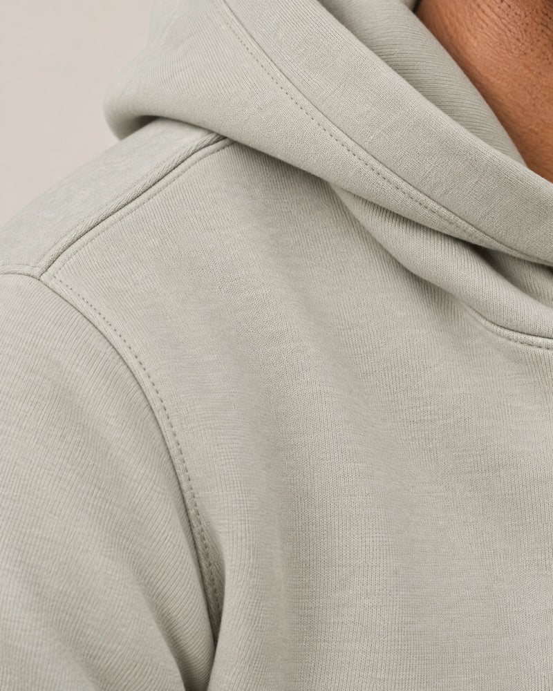 Cotton Fleece Hoodie campaign 08|wolf green