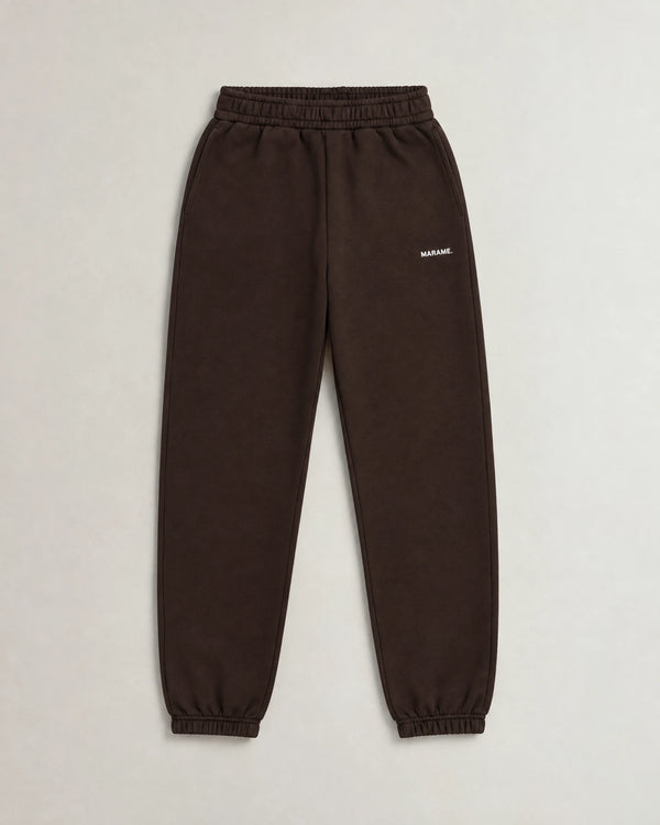 Cotton Fleece Joggers campaign 09|smoked brown