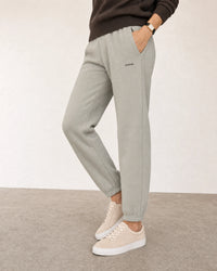 Cotton Fleece Joggers campaign 05|wolf green