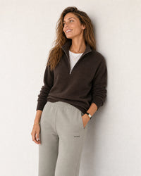 Cotton Fleece Joggers campaign 07|wolf green
