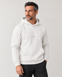 Cotton Fleece Logo Hoodie campaign 01|Ash White