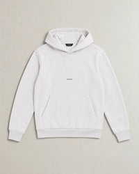 Cotton Fleece Logo Hoodie campaign 09|Ash White