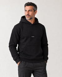 Cotton Fleece Logo Hoodie campaign 01|Black