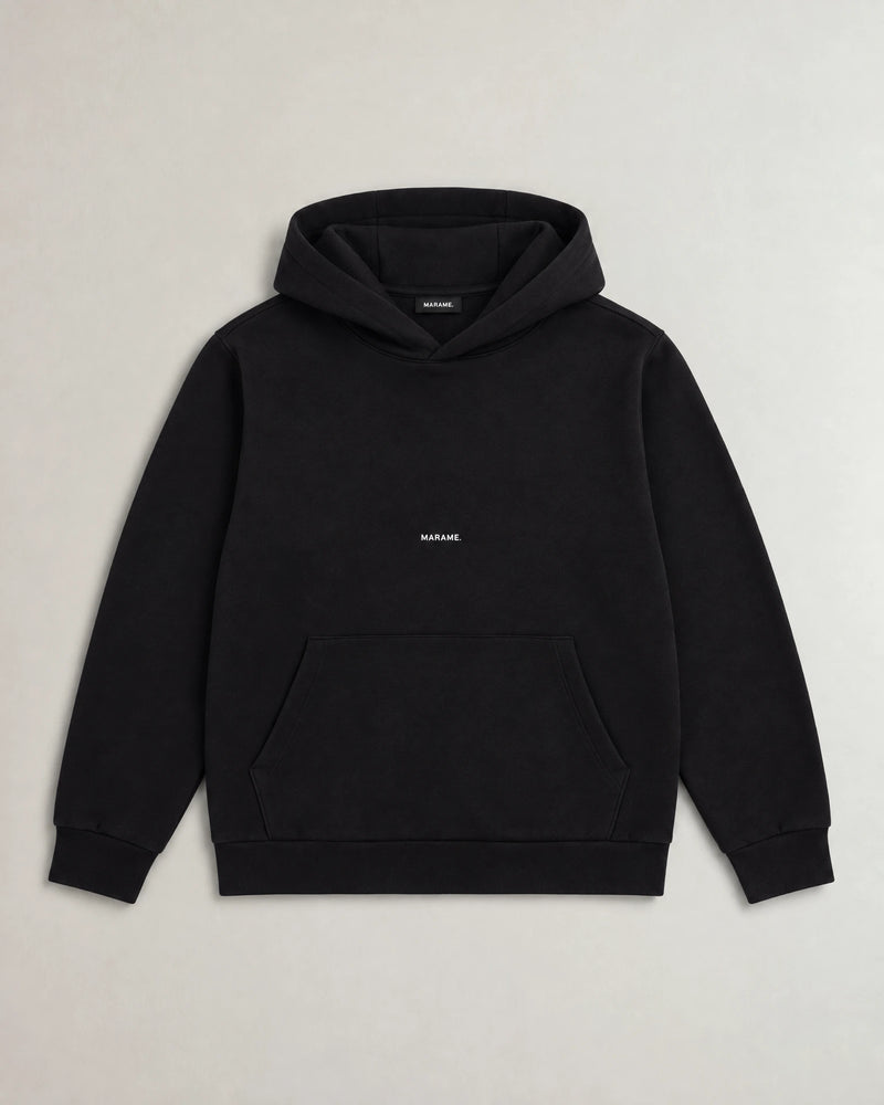 Cotton Fleece Logo Hoodie campaign 09|Black