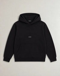 Cotton Fleece Logo Hoodie campaign 09|Black