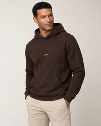 Cotton Fleece Logo Hoodie campaign 05|Smoked Brown