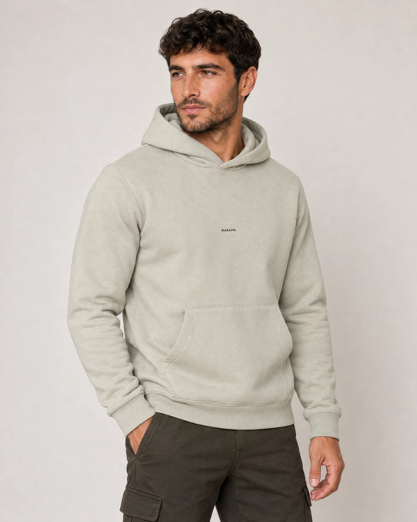 Cotton Fleece Logo Hoodie campaign 01|Wolf Green