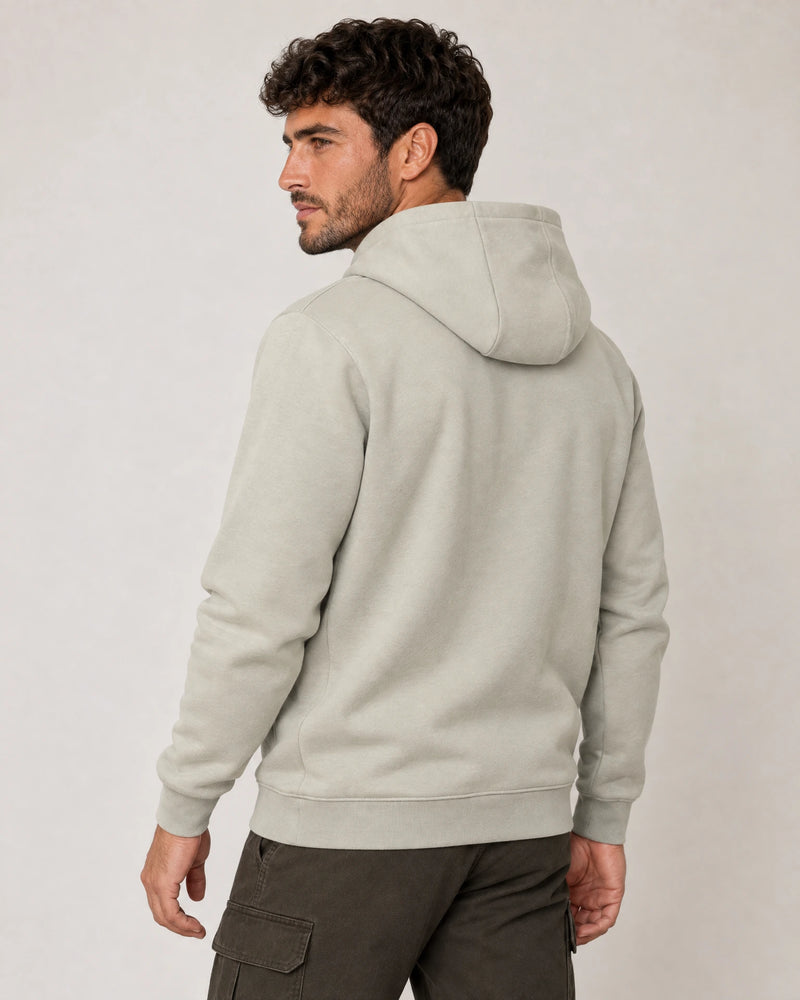 Cotton Fleece Logo Hoodie campaign 04|Wolf Green