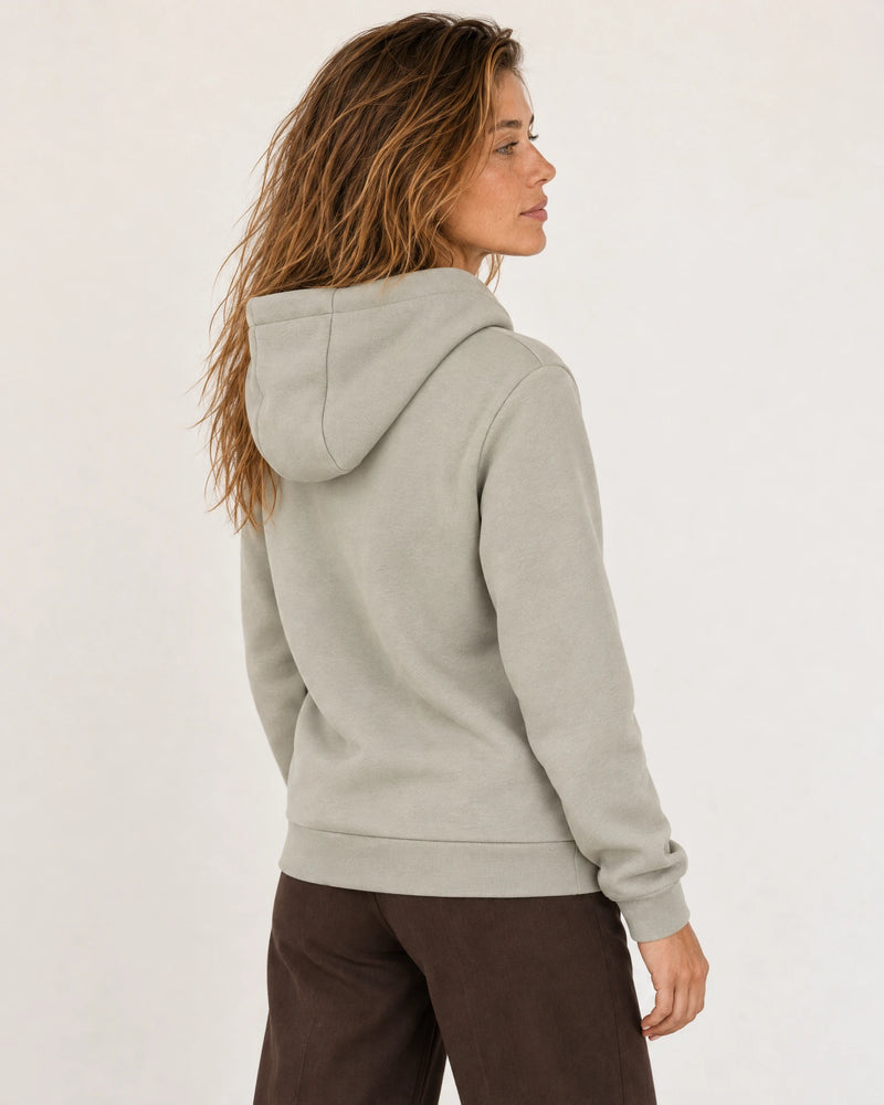 Cotton Fleece Logo Hoodie campaign 04|wolf green