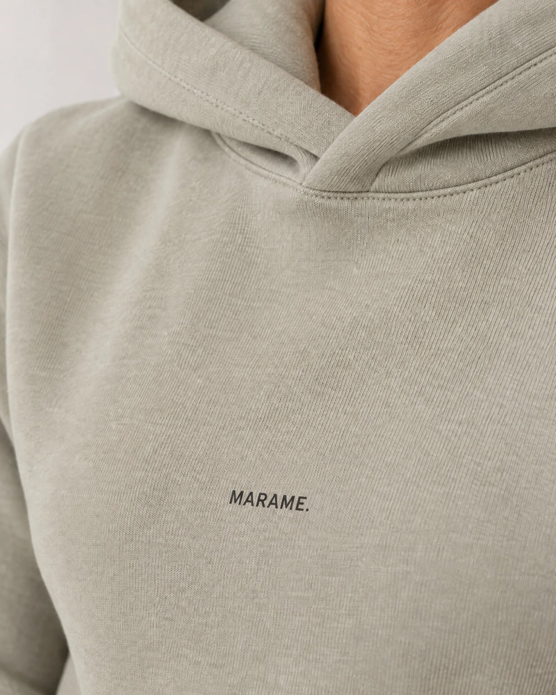 Cotton Fleece Logo Hoodie campaign 08|wolf green
