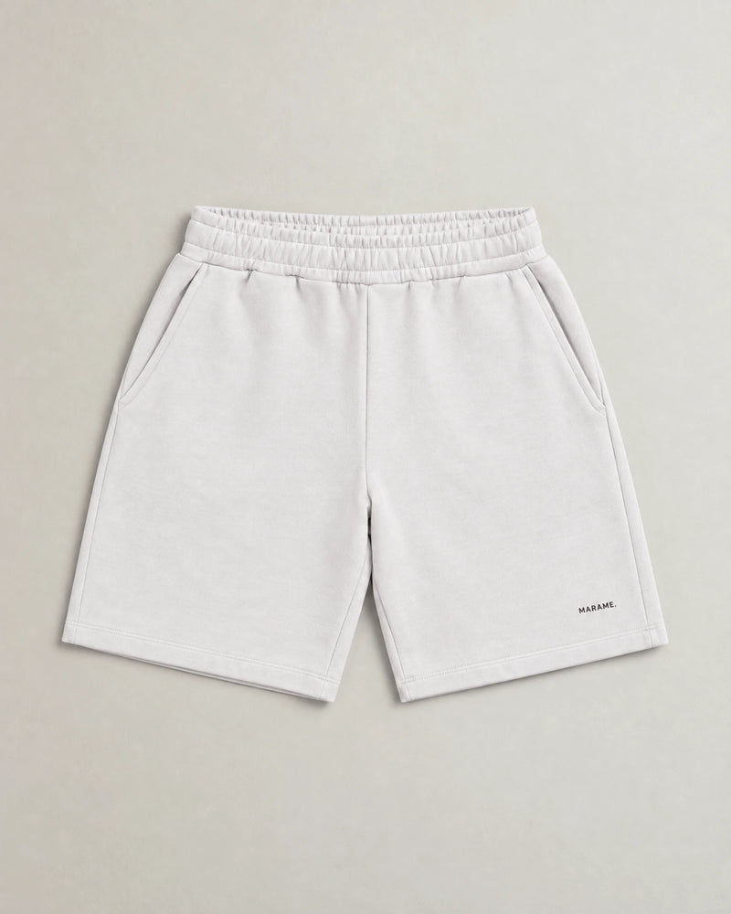 Cotton Fleece Lounge Shorts campaign 09|ash white