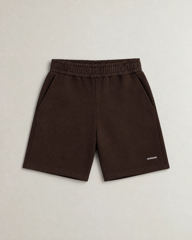 Cotton Fleece Lounge Shorts campaign 09|smoked brown