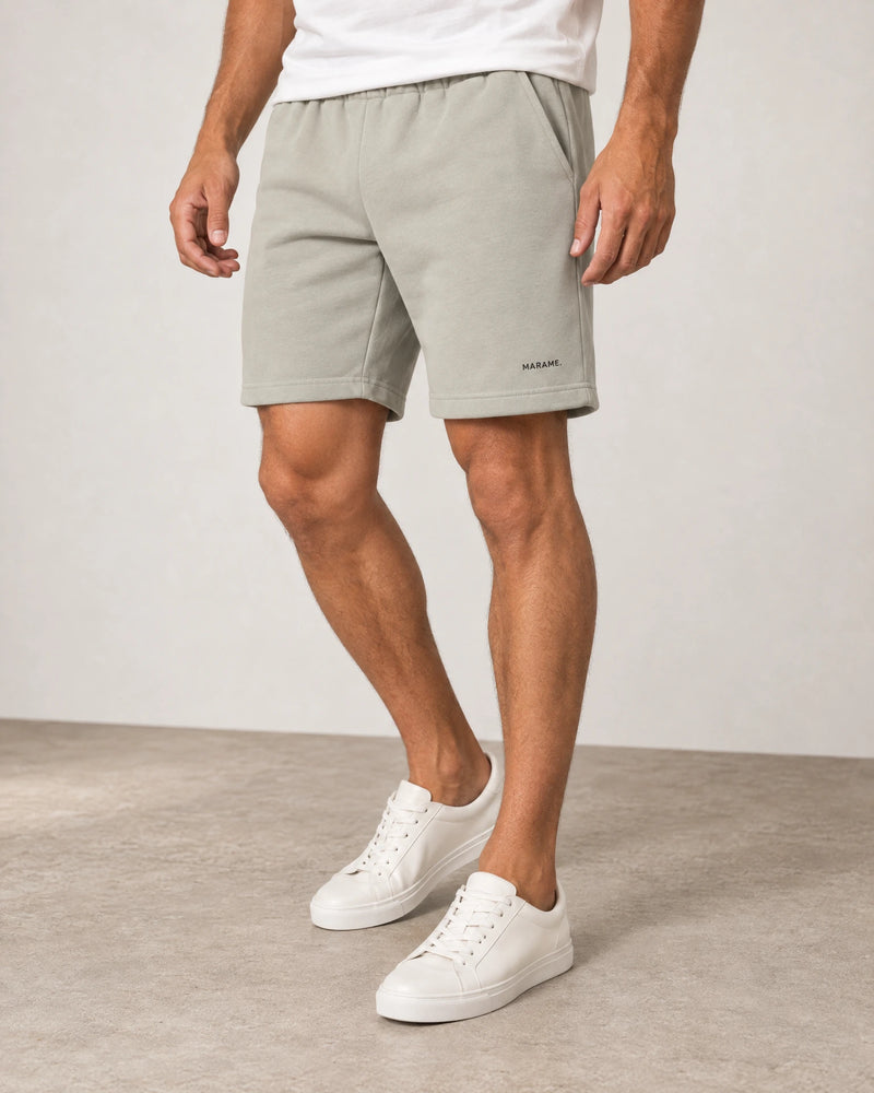 Cotton Fleece Lounge Shorts campaign 05|wolf green